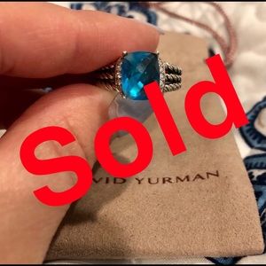 David Yurman Blue Topaz Wheaton Ring